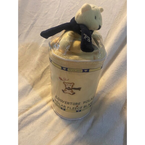 Piccolo Bambino Blanket Light Yellow Mini Security 2 Piece Ensemble Bear Plush - Picture 2 of 9